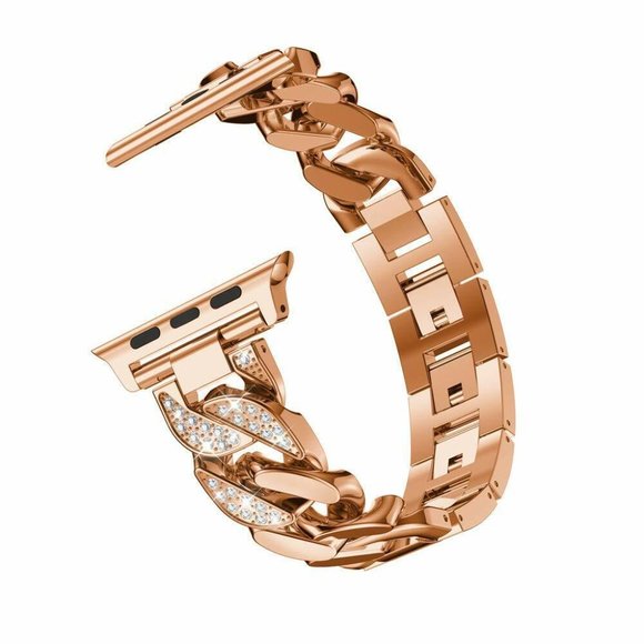 Luxury Premium Watch Strap Metal Band Diamond Chain Bracelet For Apple Watch - Picture 11 of 11